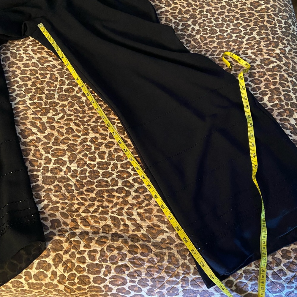Sandra Darren Black Beaded Dress Palazzo Pants - Picture 10 of 13